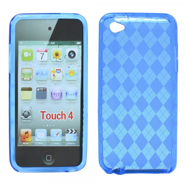 Wholesale iPod touch 4 Gel Case (Blue Diamond)